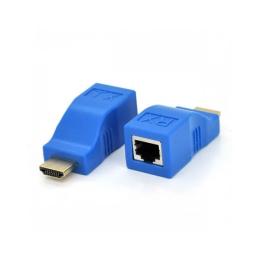Перехідник Voltronic HDMI(тато) - RJ45(мама) Blue