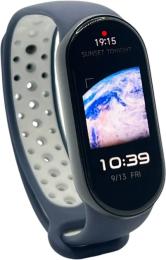 Ремінець для фітнес-браслету BeCover Vents Style для Xiaomi Mi Smart Band 9 Blue White (BC_711987)