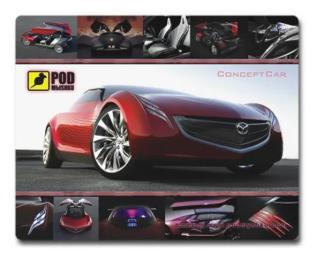 Килимок для мишки Pod Mishkou Mazda Black Red