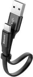 Дата-кабель Baseus CATMBJ-01 0.23m USB(тато) - USB Type C(тато) Black
