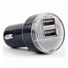Автомобільний адаптер для телефона EnerGenie EG-U2C2A-CAR-02 Black (2xUSB )