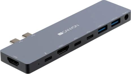 Док-станція Canyon CNS-TDS08DG Chalk 8-в-1 USB Type C