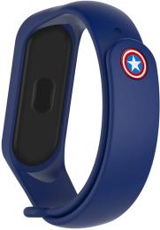 Ремінець для фітнес-браслету ArmorStandart Superhero Edition для Xiaomi Mi Band 5 Captain America Blue (ARM57108)