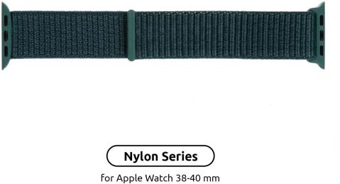 Ремінець для смарт-годинника ArmorStandart Nylon Band для Apple Watch All Series 38/40 mm Pine Green (ARM56842) Citron