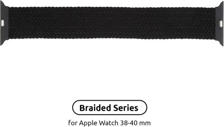 Ремінець для смарт-годинника ArmorStandart Braided Solo Loop для Apple Watch 38-40 mm Size 6 (144 mm) Charcoal (ARM58062
