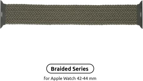 Ремінець для смарт-годинника ArmorStandart Braided Solo Loop для Apple Watch 42-44mm Size 10 (172 mm) Inverness Green (A Citron