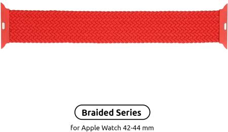 Ремінець для смарт-годинника ArmorStandart Braided Solo Loop для Apple Watch 42-44 mm Size 6 (148 mm) Red (ARM58081)