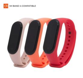 Ремінець для фітнес-браслету ArmorStandart для Xiaomi Mi Band 4/3 Orange/Pink Sand/Red 3шт (ARM56670)