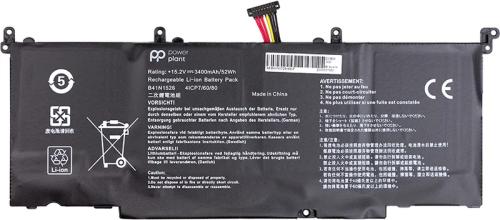 Акумулятор до ноутбука PowerPlant NB431359 Black (ASUS ROG S5 B41N1526 15.2 V 3400 mAh)