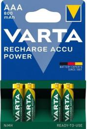 Акумулятор Varta AAA/HR03 Ni-MH 800 mAh BL 4шт
