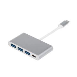 USB-хаб Atcom 12808 Silver (USB-C - 3хUSB3.0 + USB-C)
