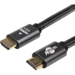 Відео-кабель Atcom 23782 HDMI(тато)HDMI(тато), 2m Black 2.1 60 HZ