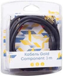 Відео-кабель PowerPlant CA911738 3xRCA(тато)3xRCA(тато), 3m