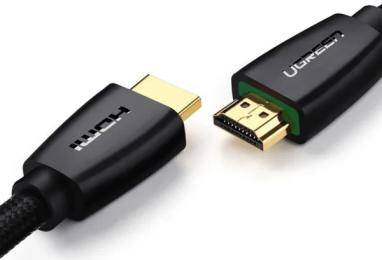 Відео-кабель Ugreen 90402022 HDMI(тато)HDMI(тато), 1,5m Black v2.0 UltraHD 4K-3D Braided