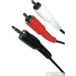 Аудіо-кабель Atcom mini-jack 3.5(тато)2xRCA(тато), 3m