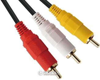 Відео-кабель Atcom 10712 3xRCA(тато)3xRCA(тато), 3m