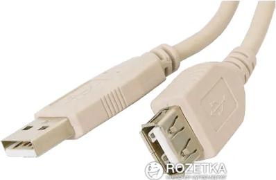 Дата-кабель Atcom 3789 1.8m USB(тато) - USB(мама)