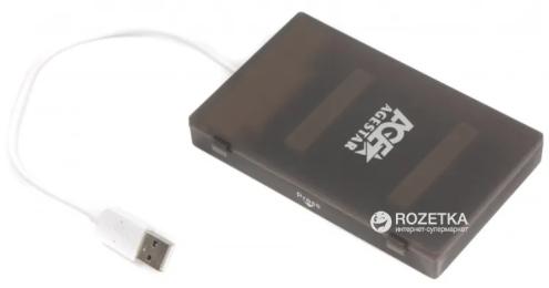 Зовнішня кишеня для диска AgeStar SUBCP1 Black для HDD 2.5 USB 2.0