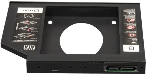 Кишеня-адаптер для диска Frime FHDC127P HDD/SSD 2.5 у відсік привода ноутбука SATA/mSATA 12.7 mm