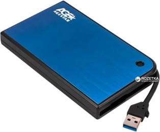 Зовнішня кишеня для диска AgeStar 3UB 2A14 Blue для HDD 2.5 USB3.0