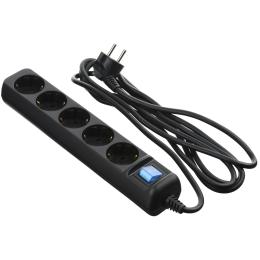 Мережевий фільтр 2E (2E-U05ES15M10) Black 5 розеток 10 м