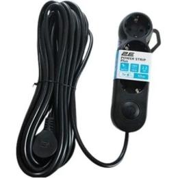 Мережевий фільтр 2E (2E-U03VES10MBK) Black 3 розетки 10 м