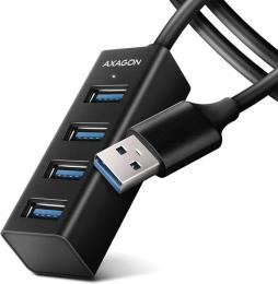 USB-хаб Axagon HUE-M1AL SuperSpeed USB-A MINI hub, USB-A cable 120 см Black