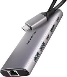 USB-хаб Axagon HMC-6G2L Gray
