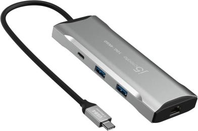 USB-хаб J5create JCD393-N, USB Type-C 7-в-1 Gray