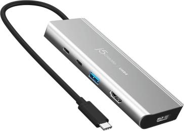USB-хаб J5create JCD401-N, USB-C 7-в-1 Gray