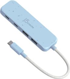 USB-хаб J5create JCH342EC-N USB-C на 2 USB-A/2 USB-C Blue