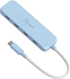 USB-хаб J5create JCH345EC-N USB-C на 4 USB-С Blue