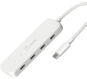 USB-хаб J5create JCH345EW-N USB-C на 4 USB-С White
