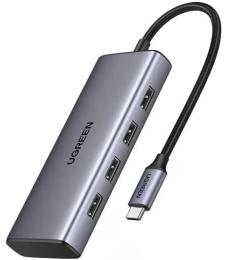 USB-хаб Ugreen CM498 7-in-1 USB-C Multifunction Adapter (35897) Green