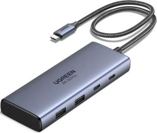 USB-хаб Ugreen CM498 7-in-1 USB-C Multifunction Adapter (45379) Gray