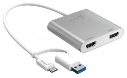 USB-хаб J5create JCA365-N USB-C/A на 2xHDMI Gray
