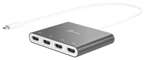 USB-хаб J5create JCA366-N USB-C на 4xHDMI Gray