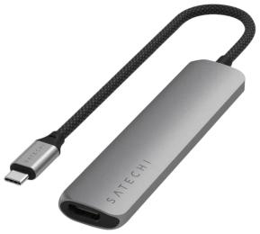 USB-хаб Satechi 6-in-1 USB-C Slim Multiport Adapter Space Gray (ST-P6SM)