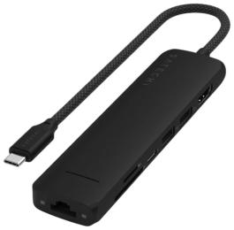 USB-хаб Satechi 7-in-1 USB-C Slim Multiport Adapter with Ethernet Black (ST-P7SK)