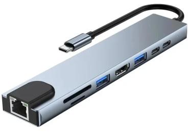 USB-хаб GTL GTLHUB8IN1 Gray