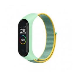 Ремінець для фітнес-браслету BeCover Nylon Style для Xiaomi Mi Smart Band 5 Green/Yellow (705420) 705420