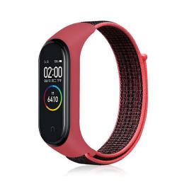 Ремінець для фітнес-браслету BeCover Nylon Style для Xiaomi Mi Smart Band 5 Black/Red (705416) 705416 Black Red