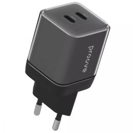 Адаптер живлення для телефона Proove Pure GaN Max 67W (Type-C + Type-C) Black