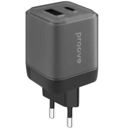 Адаптер живлення для телефона Proove Pure GaN Plus 30W (Type-C + USB) Black