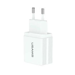 Адаптер живлення для телефона USAMS US-CC090 T24 White 2.1A