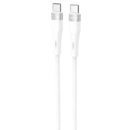 Дата-кабель Proove Light Silicone Plus Type-C (тато) to Type-C (тато) 60W 1m White