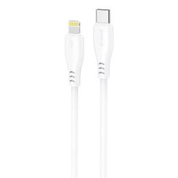 Дата-кабель Proove Simple Silicone Type-C (тато) to Lightning (тато) 27W (1m) White