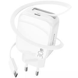 Мережевий зарядний пристрій для телефона Proove Fixtape GaN Type-C 30W White