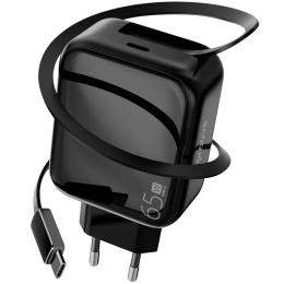 Мережевий зарядний пристрій для телефона Proove Fixtape GaN Type-C 65W Black