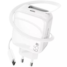 Мережевий зарядний пристрій для телефона Proove Fixtape GaN Type-C 65W White